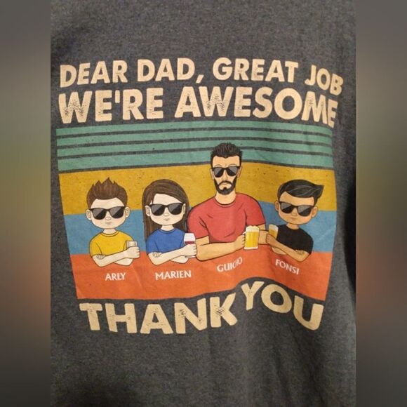 Dear Dad Great Job We're Awesome Shirt - Personalized Gift For Dad - Picture 2 of 5